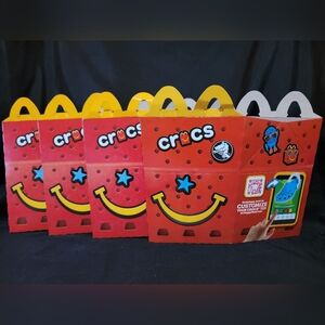 Lot of 4 Crocs 2024 McDonald's Happy Meal Box CROCS